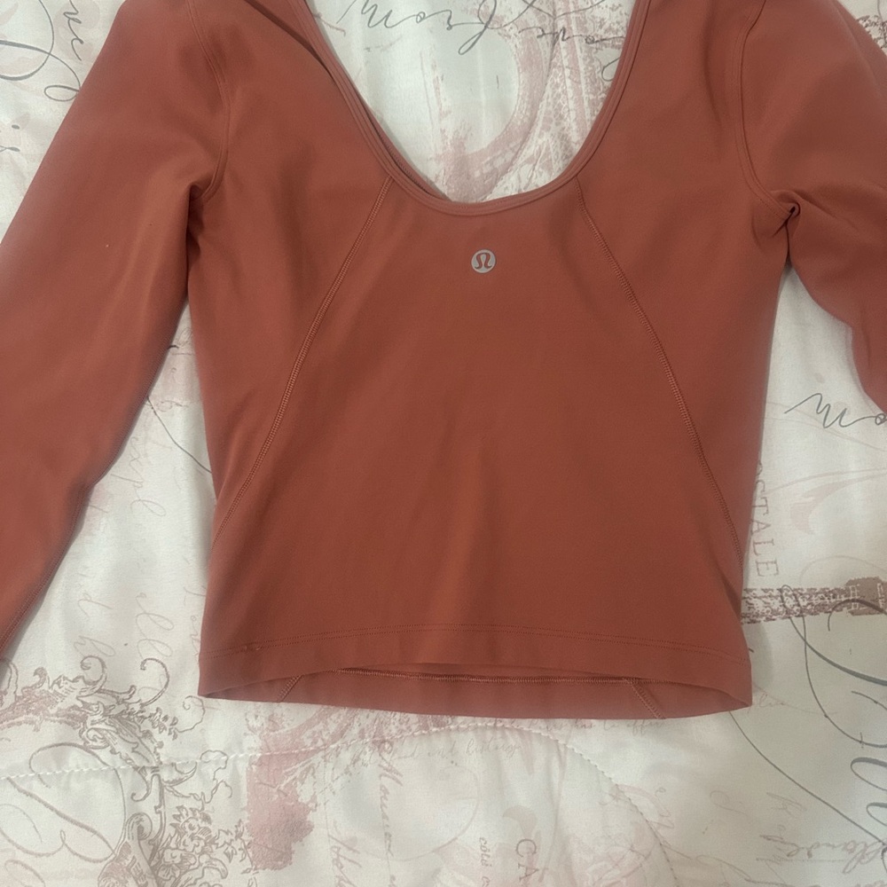 lululemon athletica Women's Terracotta Long Sleeve Top